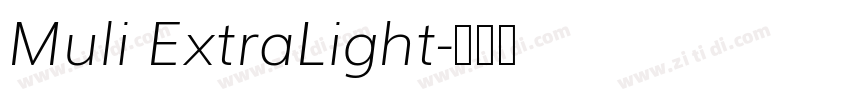 Muli ExtraLight字体转换